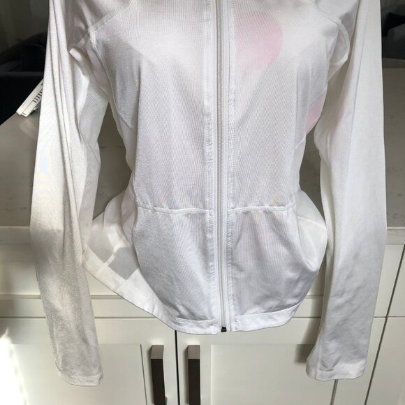 Lululemon Vintage Full Zip Running Jacket w Mesh Sides Back Zip Pockets Size 10 - Picture 3 of 13
